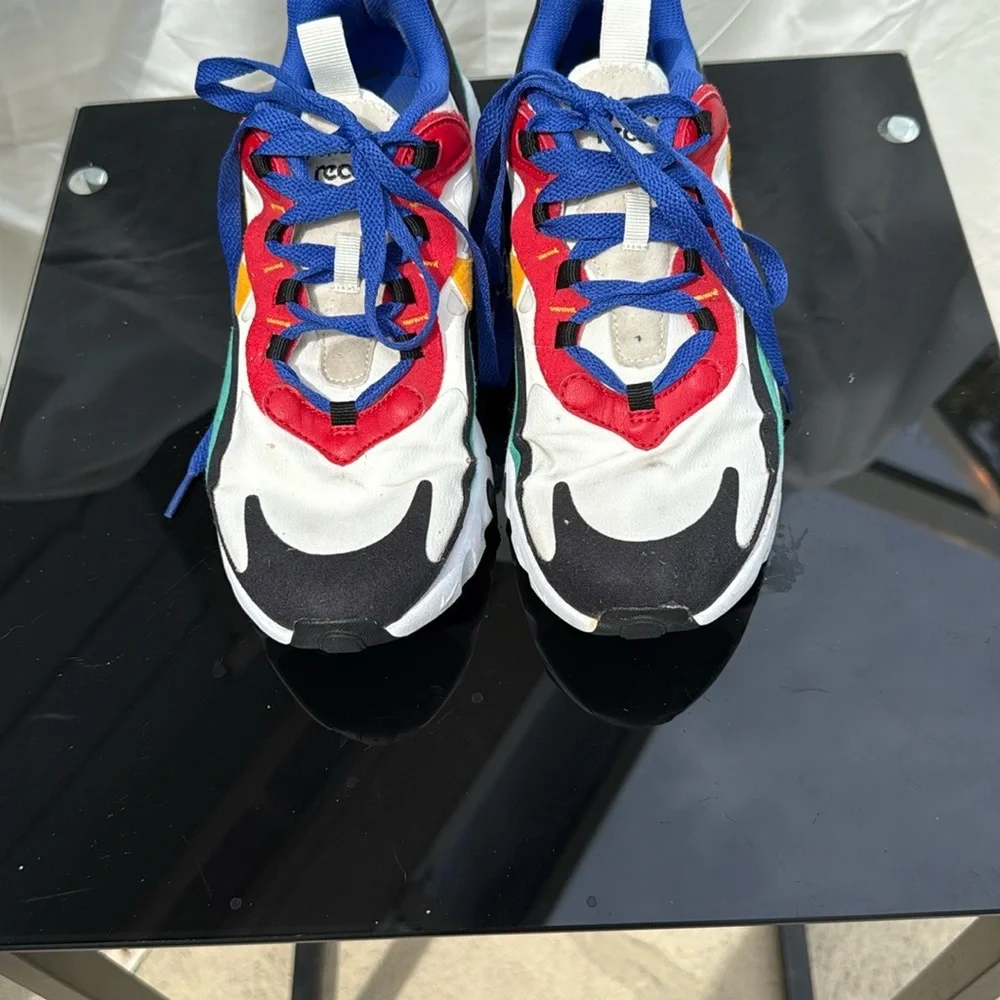 Nike Kids Sneakers Nike AirMax 270 React- Red, Blue, Green, Yellow, Black, White - Picture 7 of 9